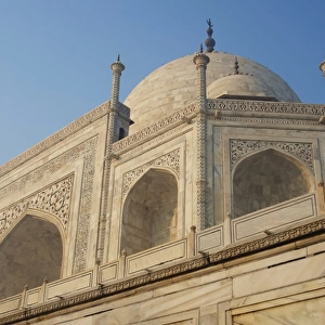 Low angle view of the side of the Taj Mahal