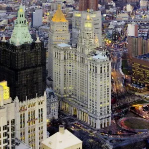 Lower Manhattan Print - Financial District Scene