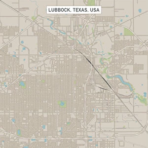 Lubbock Texas US City Street Map