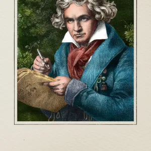 Ludwig van Beethoven german composer and pianist illustration