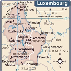 Luxembourg country map