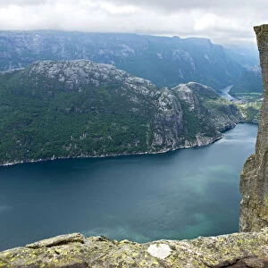 The Lysefjord, the Pulpit Rock on the right, Rogaland, Norway