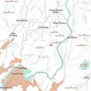 MA Franklin Gill Vector Road Map