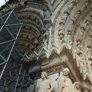 The maintenance of the Church in Notre-Dame de Reims, Reims Cathedral