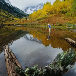 Maroon Bells Flyfishing Print