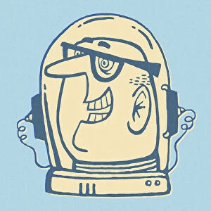Man in Space Helmet