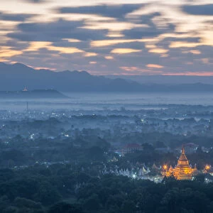 Mandalay Hill before sunrise, Myanmar