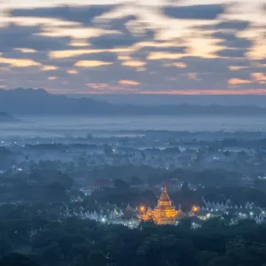 Mandalay Hill before sunrise, Myanmar
