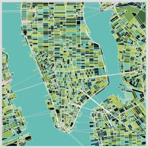 Manhattan art map Manhattan art map