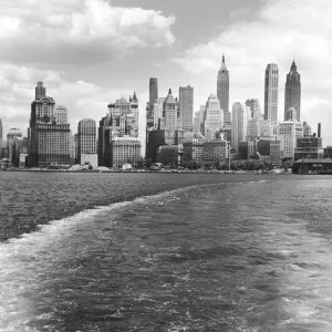 Manhattan City Skyline Print from New York Harbor Manhattan City Skyline Print from New York Harbor