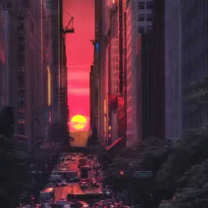 Manhattanhenge Sunset Print Manhattanhenge Sunset Print