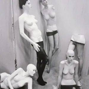 Mannequins in Storage Room - Nude Display Print Mannequins in Storage Room - Nude Display Print
