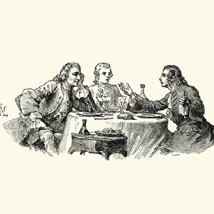 Manon Lescaut - Men talking over a meal 18th Century