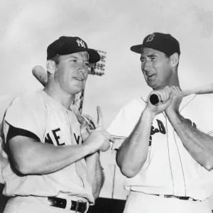 Mantle & Williams In Fenway Park Mantle & Williams In Fenway Park