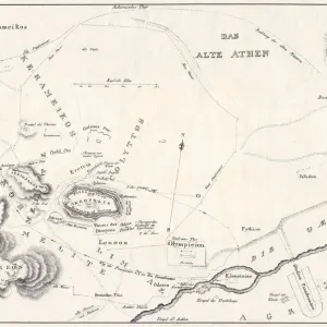 Map of Ancient Athens Print Map of Ancient Athens Print