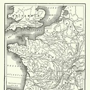 Map of Ancient Gaul (France)