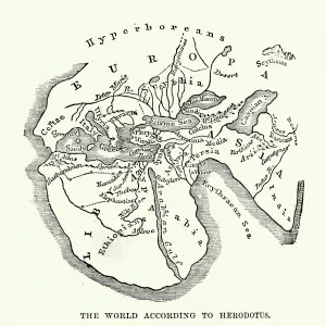 Map of the Ancient World according to Herodotus