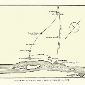 Map of the area arounf the Battle of Abu Klea, 1885