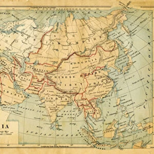 Map of Asia 1876