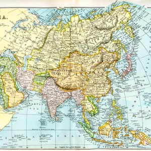 Map of Asia 19th century