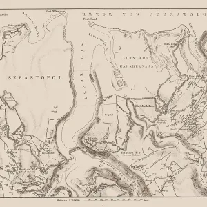 Map of the attack and defense works on the south side of Sevastopol at the time of the storming on September 8, 1855