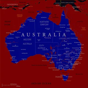 Map of Australia - Vector