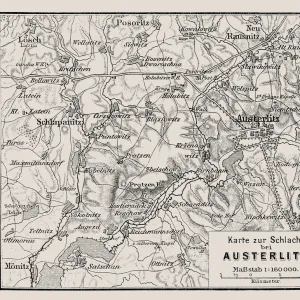 Map of the Battle of Austerlitz also known as the Battle of the Three Emperors