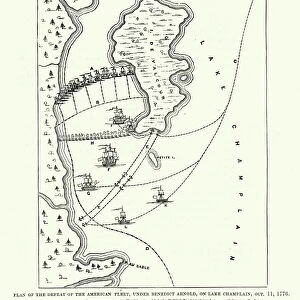 Map of the Battle of Valcour Island, 1776