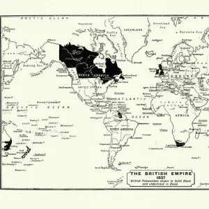 Map of the British Empire in 1837