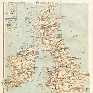 Map of the British isles 1869