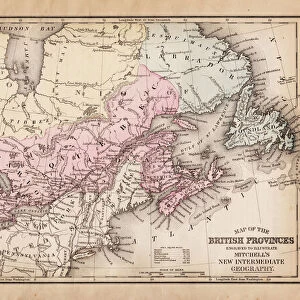 Map of British Provinces Canada1881
