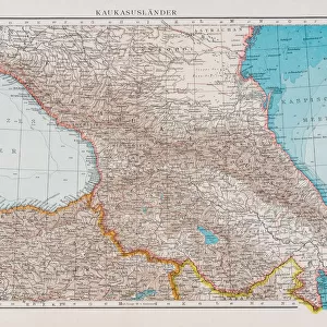 Map of the Caucasus lands 1896