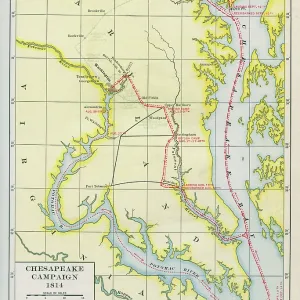 Map Of The Chesapeake Campaign 1814 Map Of The Chesapeake Campaign 1814