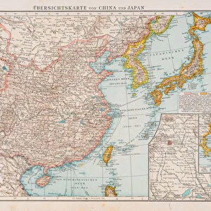 Map of China and Japan 1896
