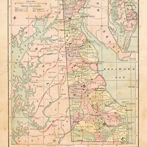 Map of Delaware 1881