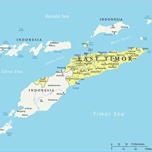Map of East Timor - Vector
