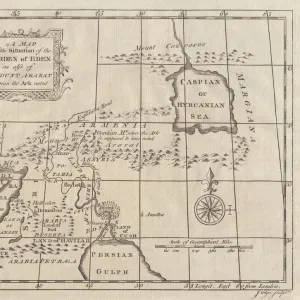 Map of Eden and Mount Ararat, copperplate engraving, published 1774