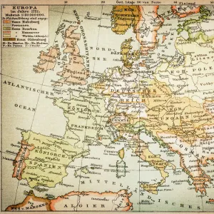 Map of Europe 1721