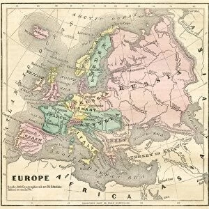 Map of Europe 1856