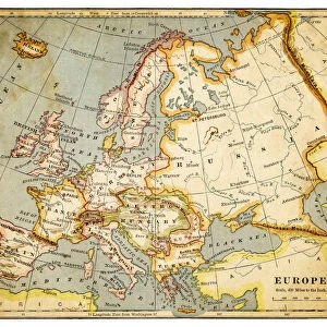 Map of Europe 1883