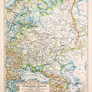 Map of European Russia 1896