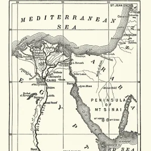 Map of Eygpt, 19th Century