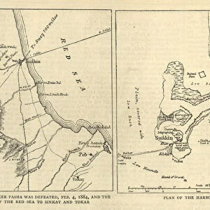 Map of the First Battle of Teb, and Suakim, 1884