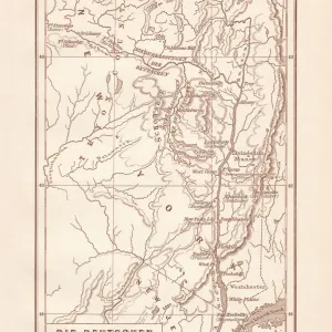 Map of the Germans in New York (state), 18th century