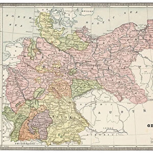 Map of Germany 1883