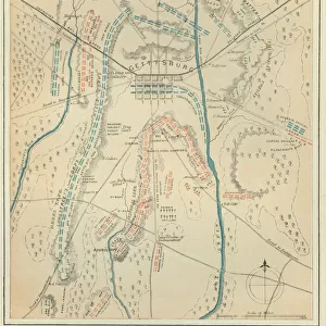 Map of Gettysburg Battles