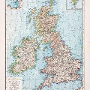 Map of Great Britain and Ireland 1896