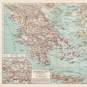 Map of Greece 1900