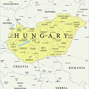 Map of Hungary - Vector