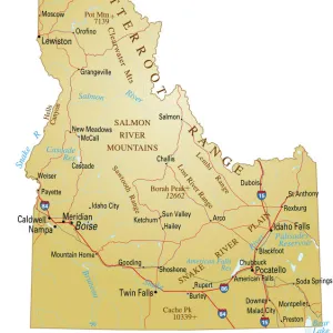 Map of Idaho